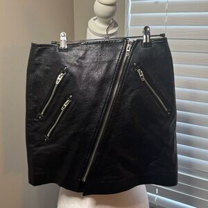 Blank NYC Black Asymmetrical Zipper Skirt